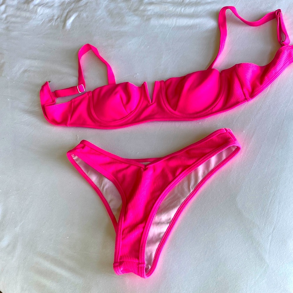 Sunny bunny swim bikini - hot pink - L